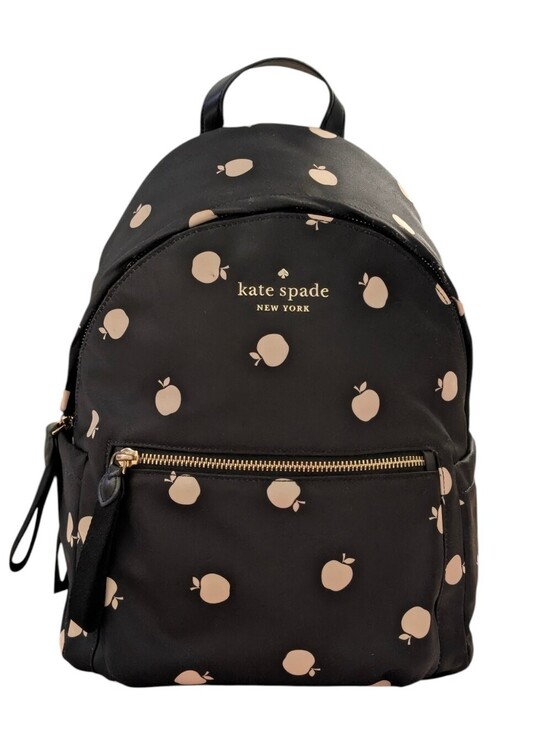 Kate Spade Set ♠️ Apple Print Chelsea Medium Black Backpack & micro Bag Charm main image 6